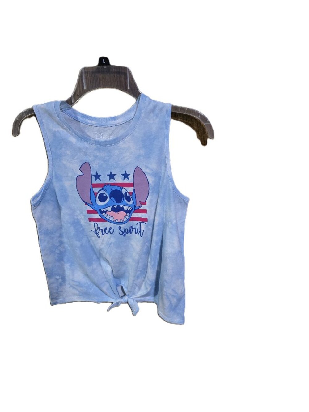 Disney Stitch Girls Blue Tye Dye Tank Top "Free Spirit"